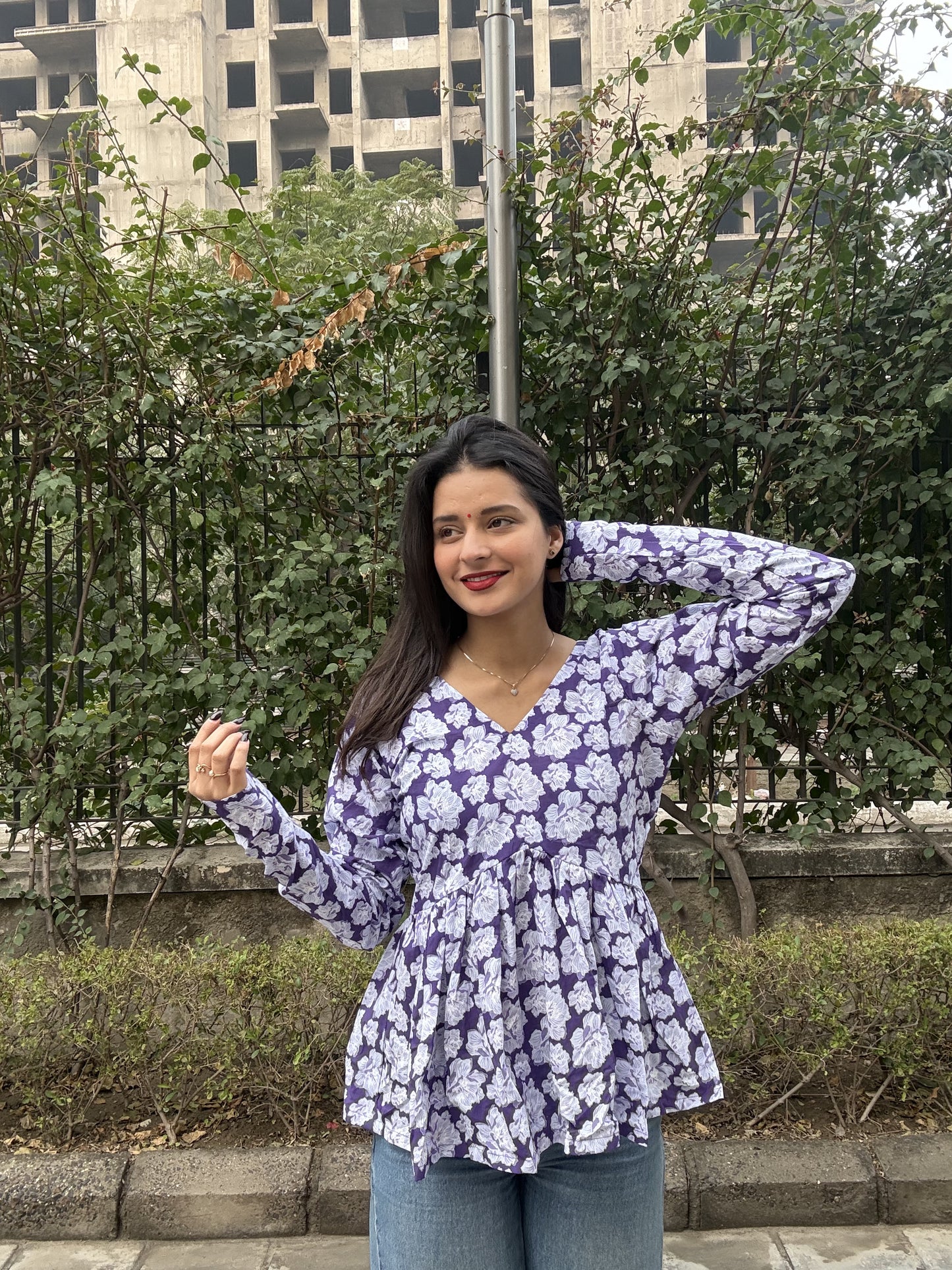 Purple Candy Short Kurti Top