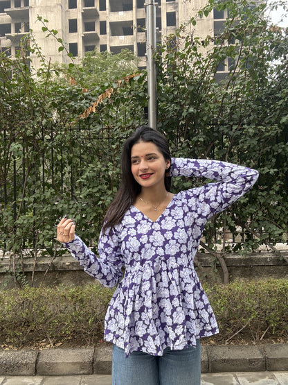 Purple Candy Short Kurti Top