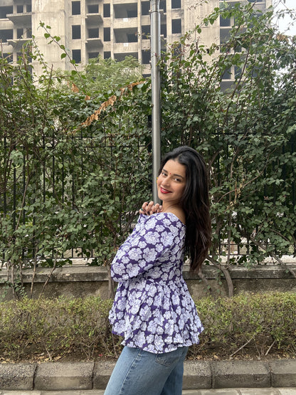 Purple Candy Short Kurti Top