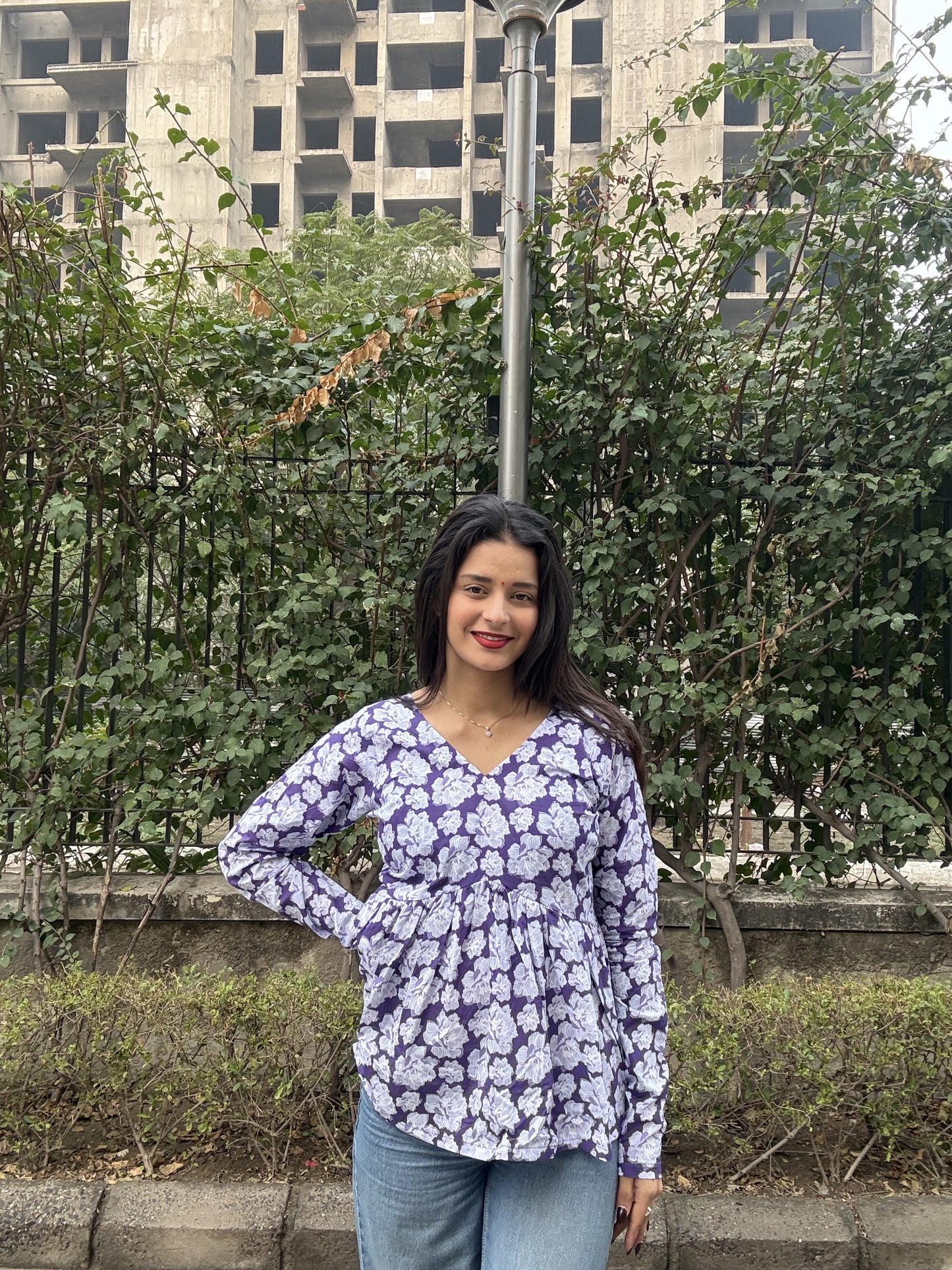 Purple Candy Short Kurti Top