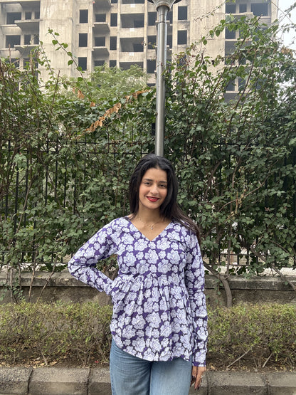 Purple Candy Short Kurti Top