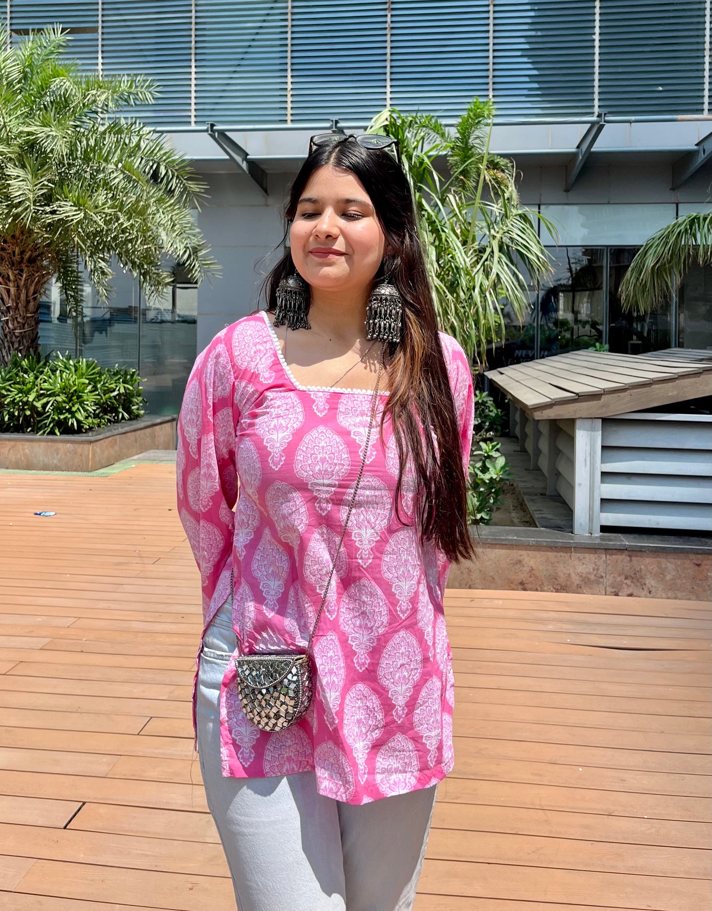 Pink Lemonade Straight Short Kurti