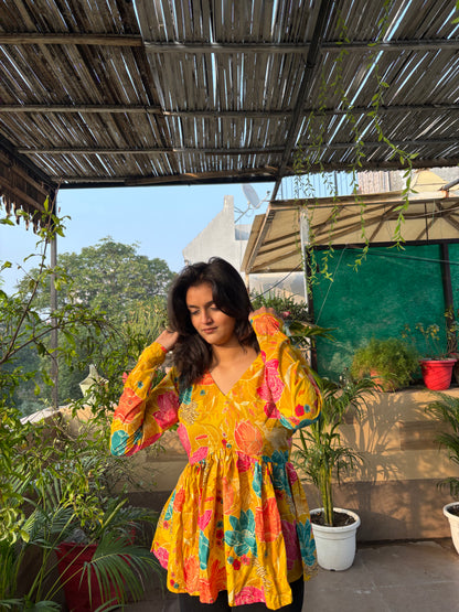 Mellow Yellow Short Kurti Top