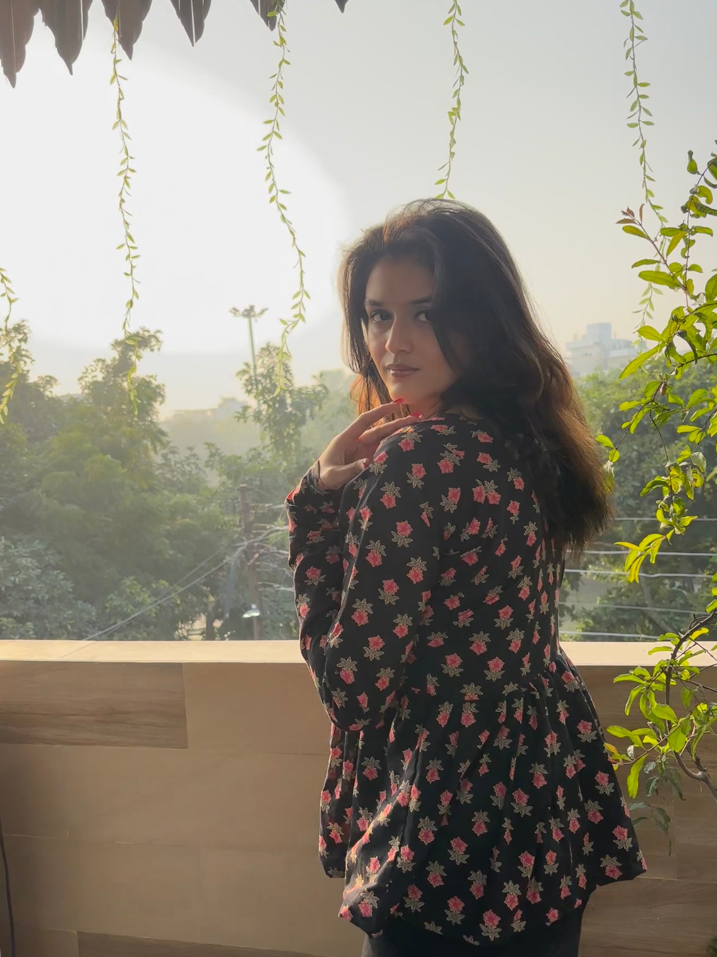 Kasa Black Short Kurti Top