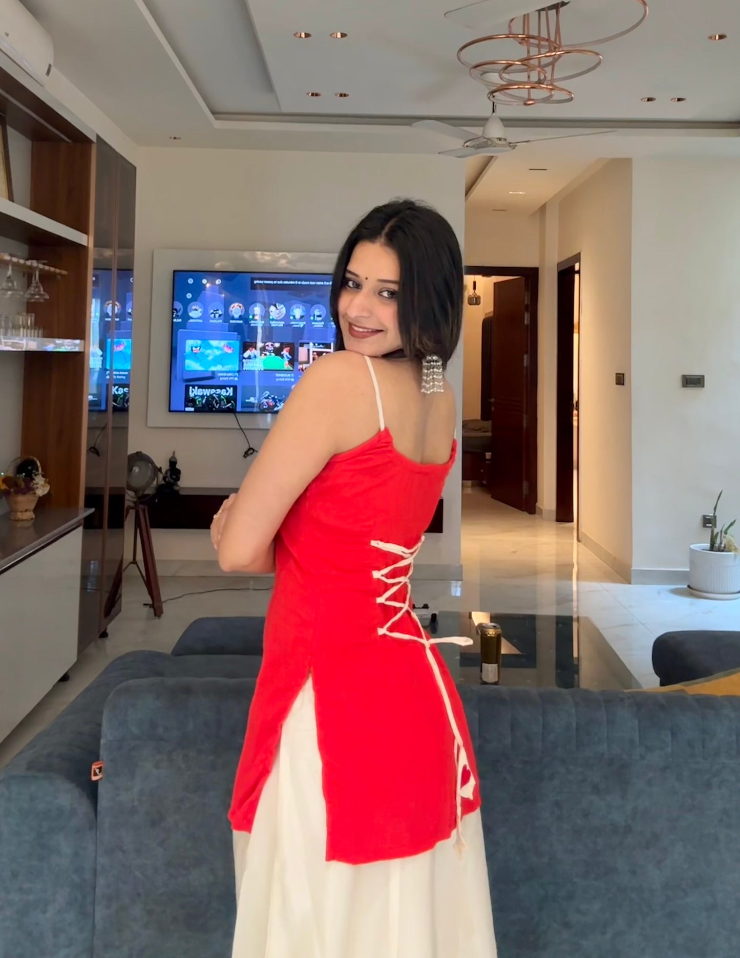 Valentine Corset Back Kurti