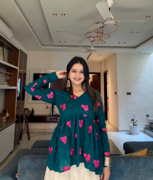 Green Flag Pelpum Kurti