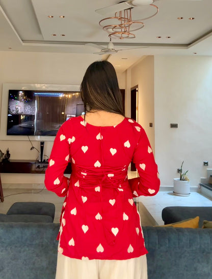 Pyar Embroidered Straight Short Kurti