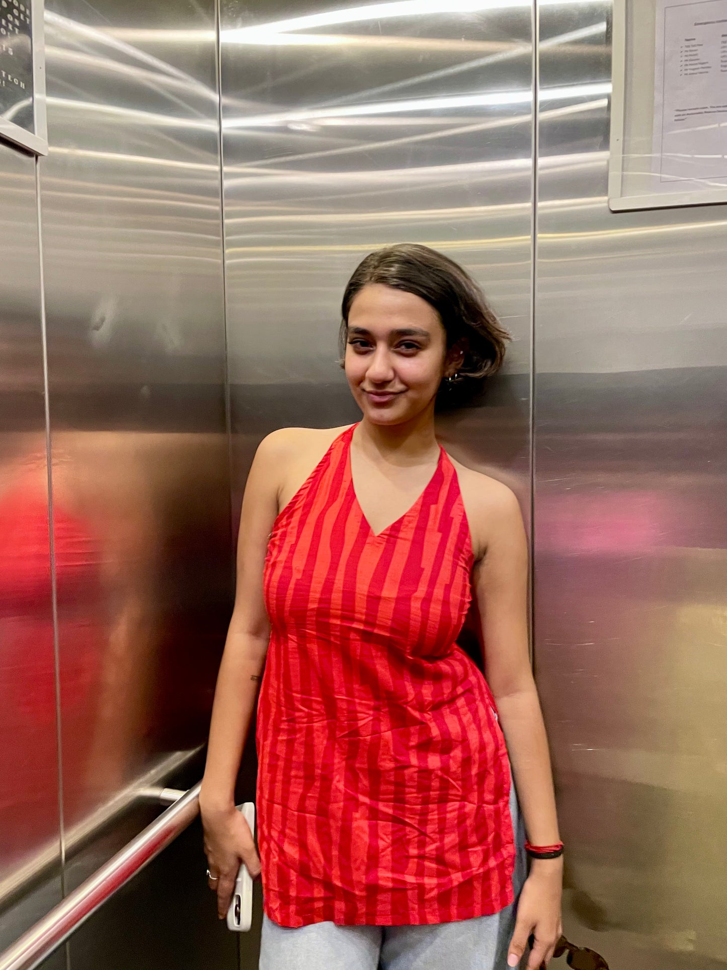 Luna Halter Neck Straight Short Kurti