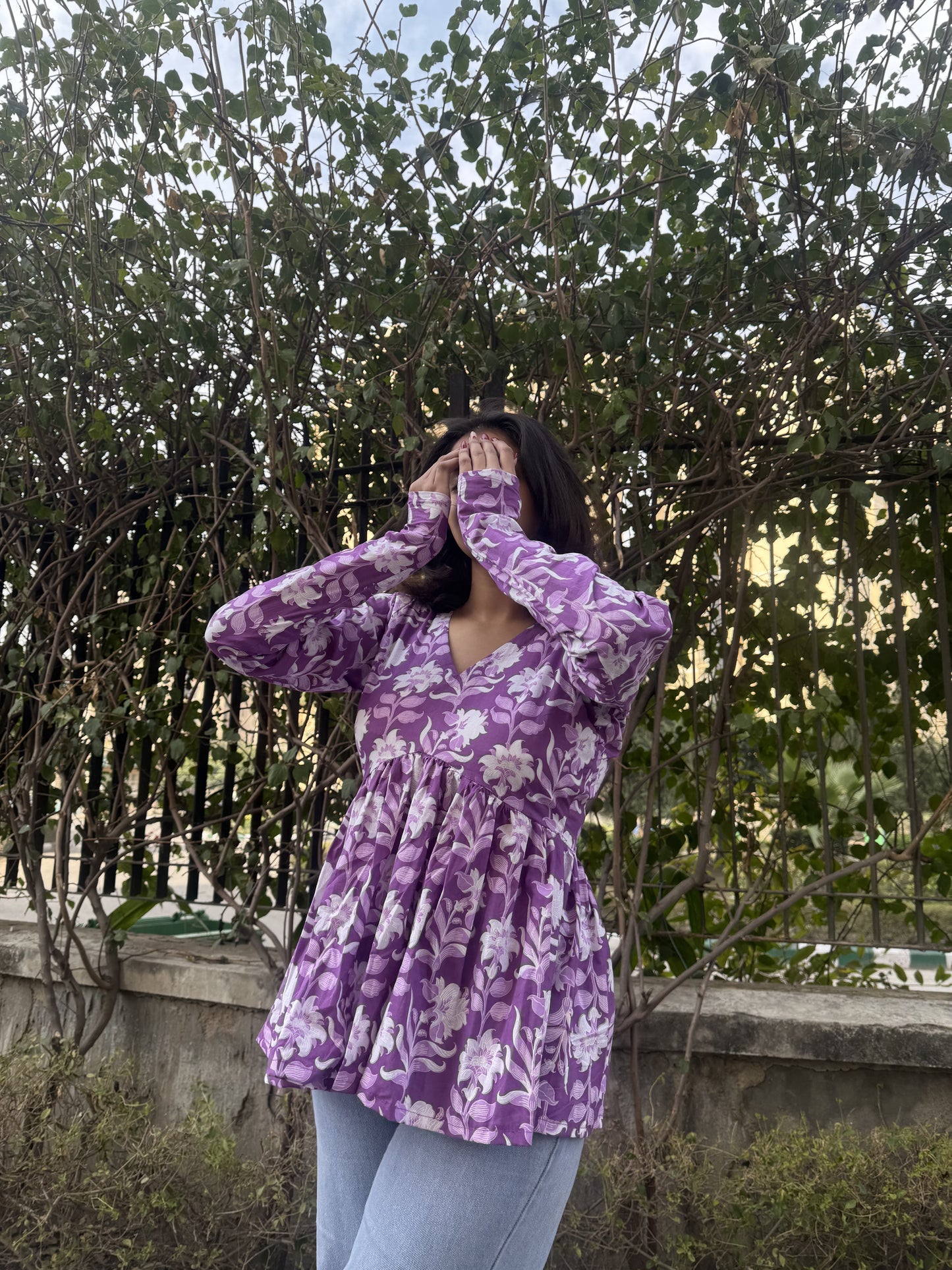 Plum Short Kurti Top