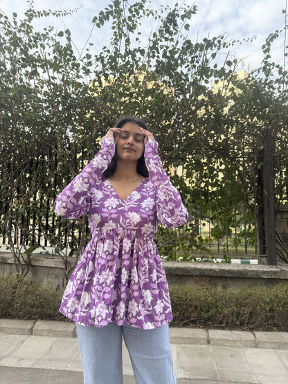 Plum Short Kurti Top