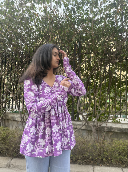 Plum Short Kurti Top