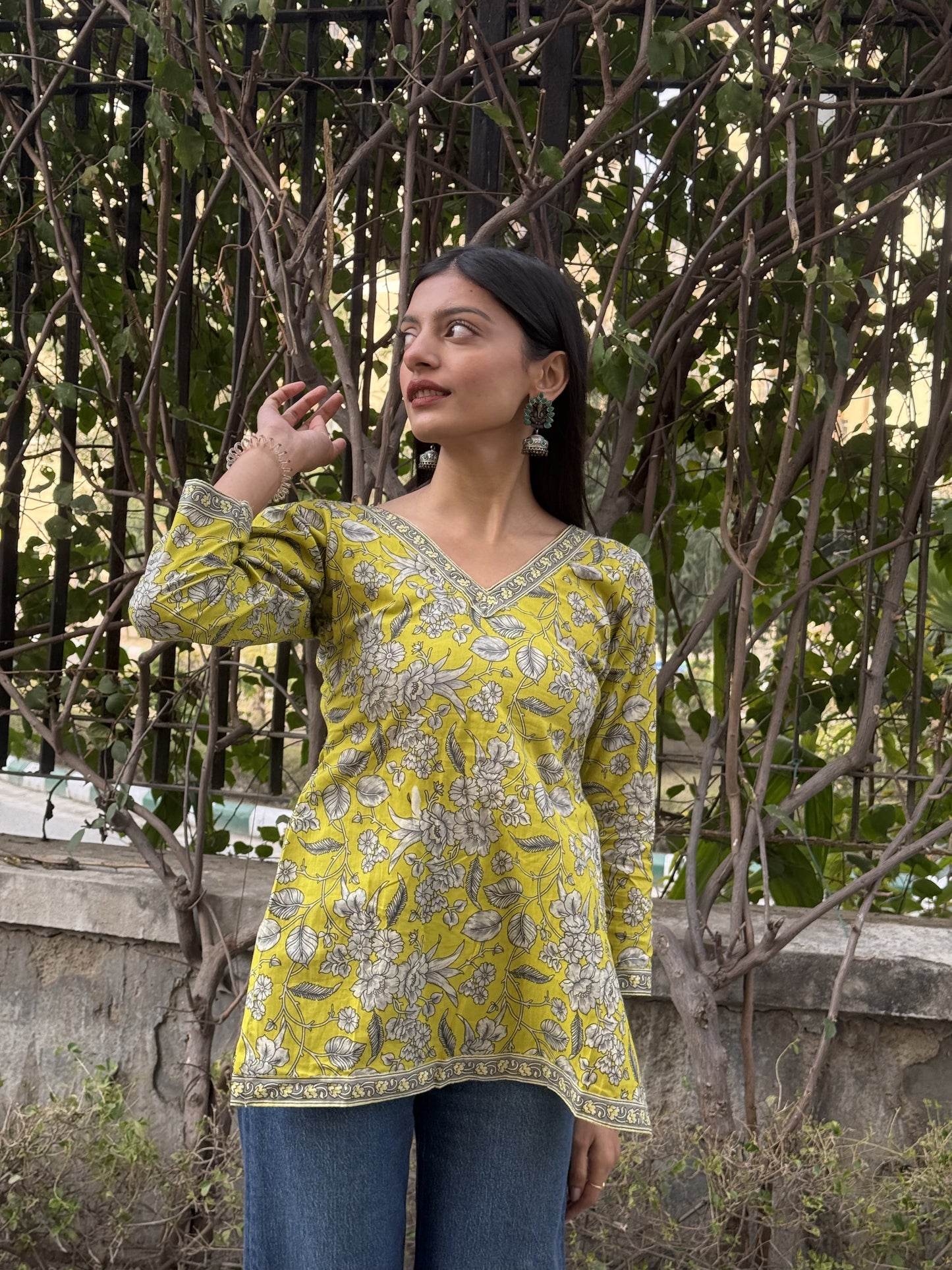 Pistachio Straight Short Kurti Top