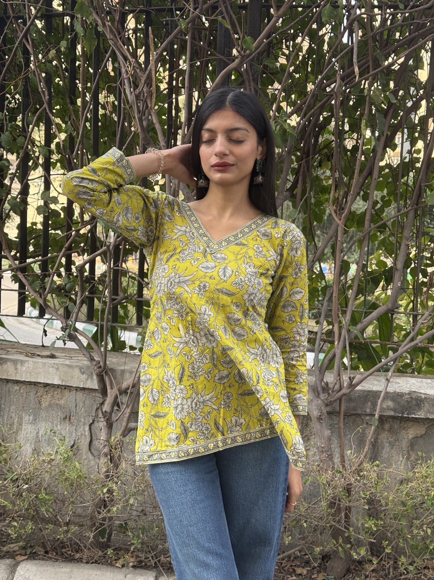 Pistachio Straight Short Kurti Top