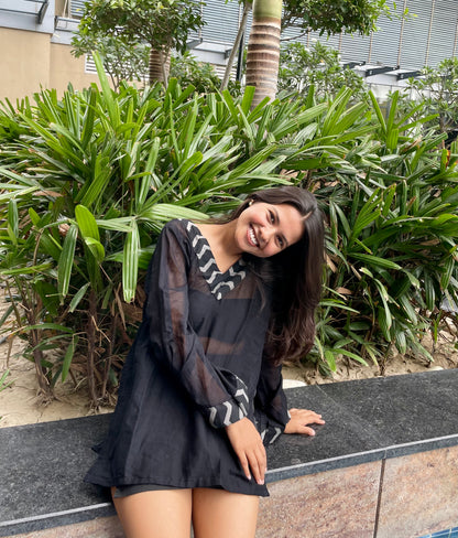 Black Sheer Short Kurti