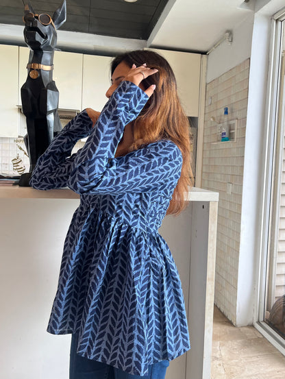 Blue Plums Peplum Short Kurti