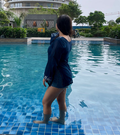 Blue Sheer Short Kurti