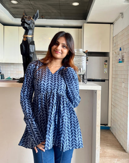 Blue Plums Peplum Short Kurti