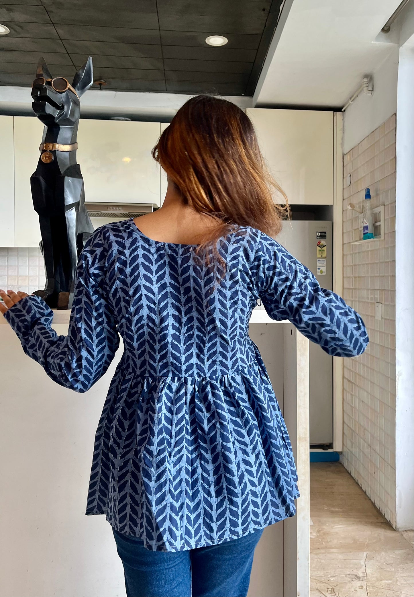 Blue Plums Peplum Short Kurti