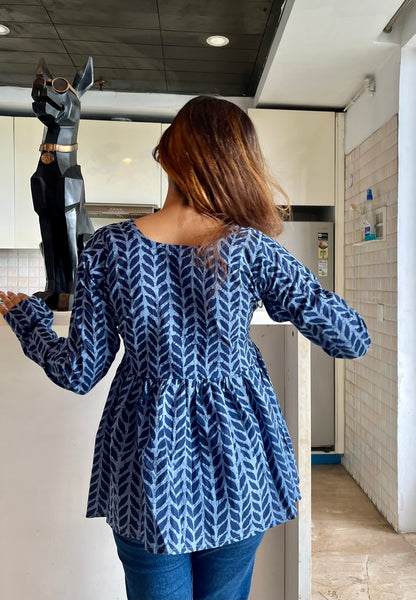 Blue Plums Peplum Short Kurti