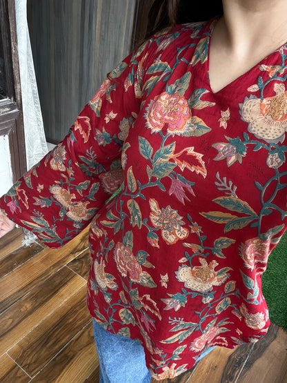 Layla Backless Straight Short Kurti