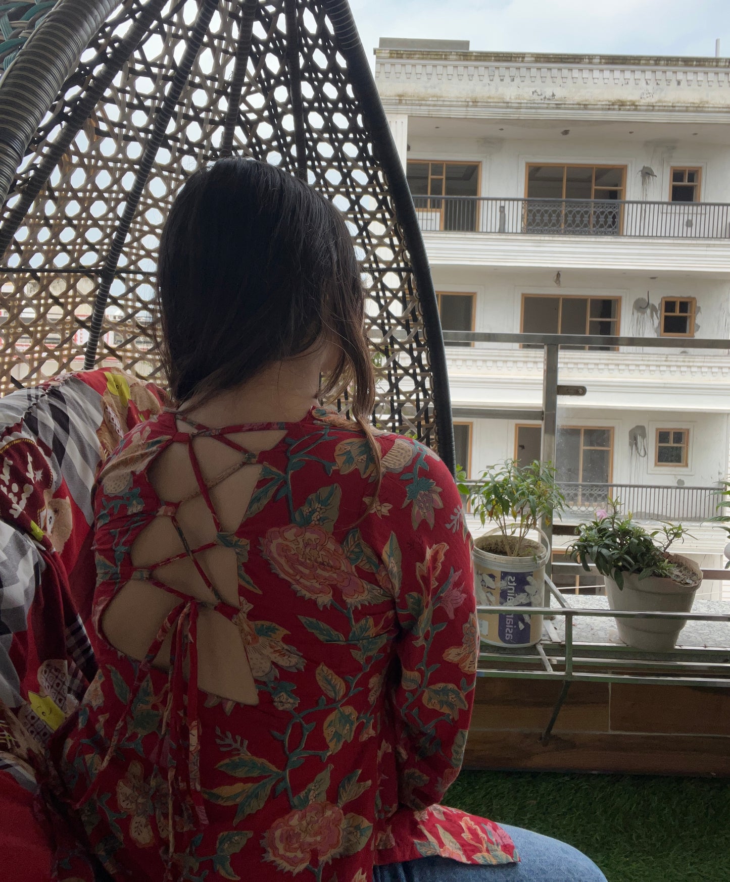 Layla Backless Straight Short Kurti