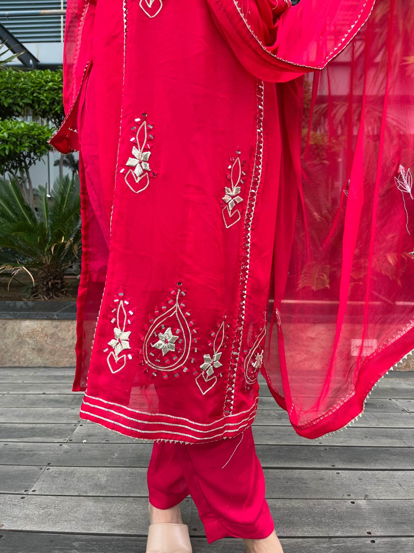 Pink Mirror Suit Set