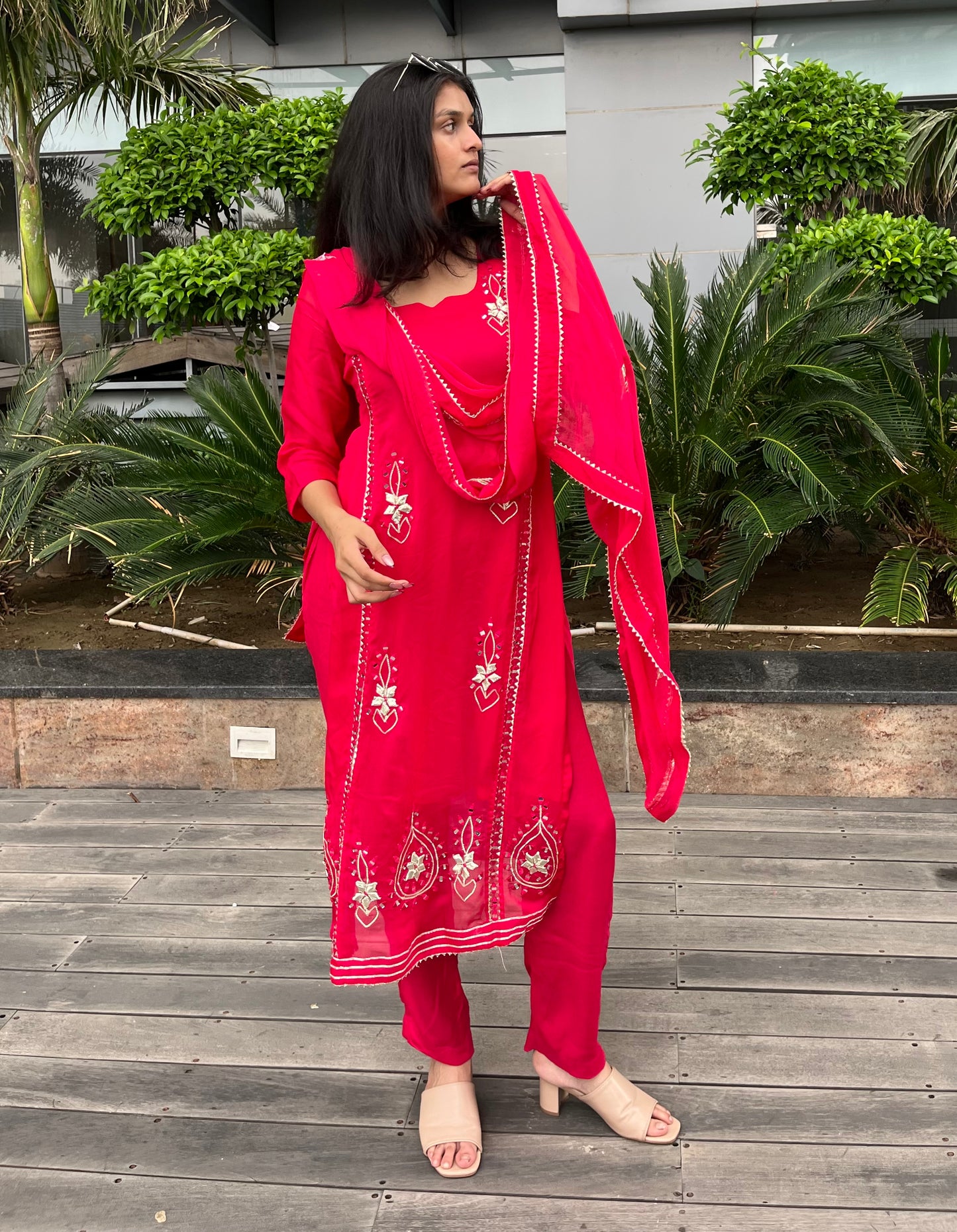 Pink Mirror Suit Set