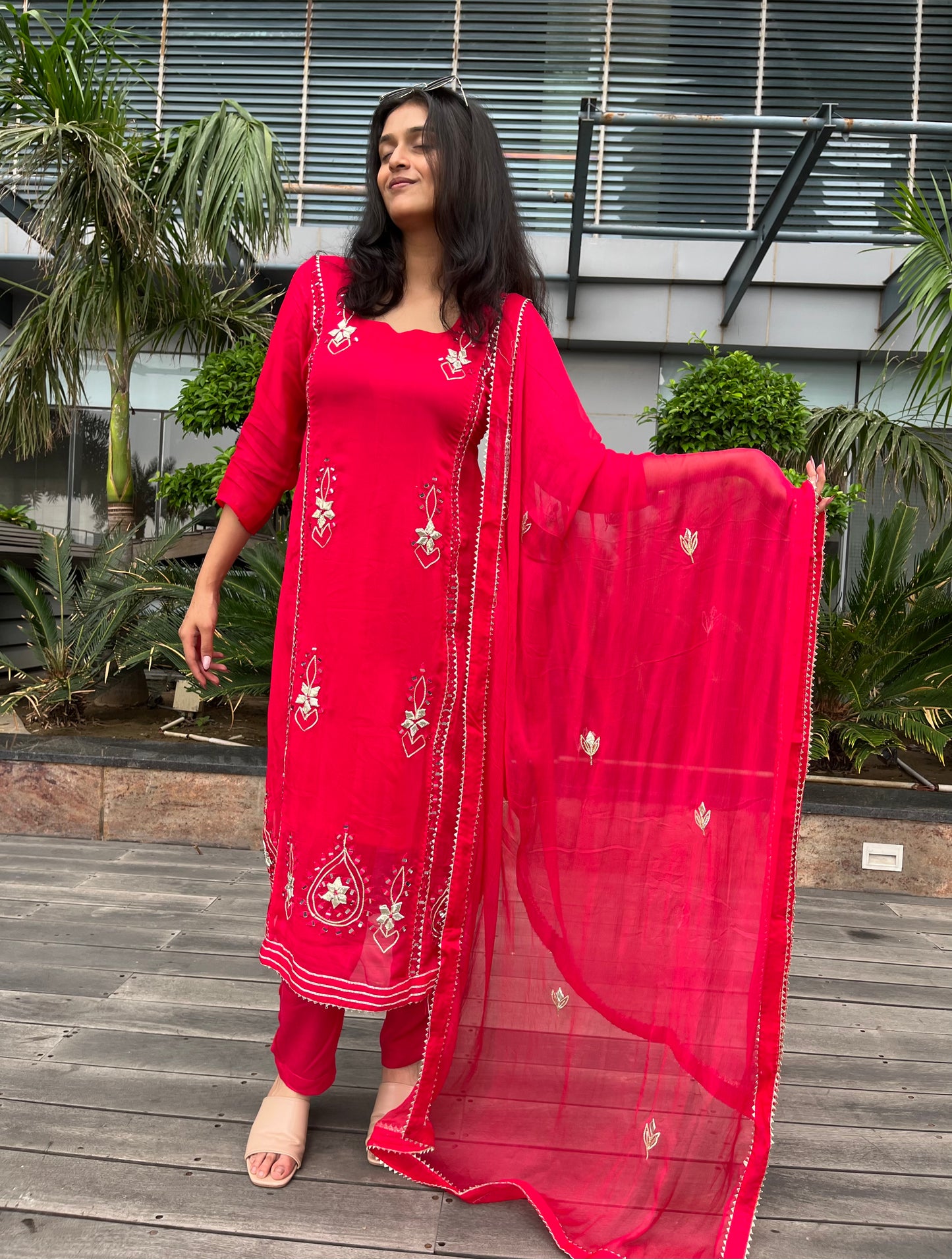 Pink Mirror Suit Set