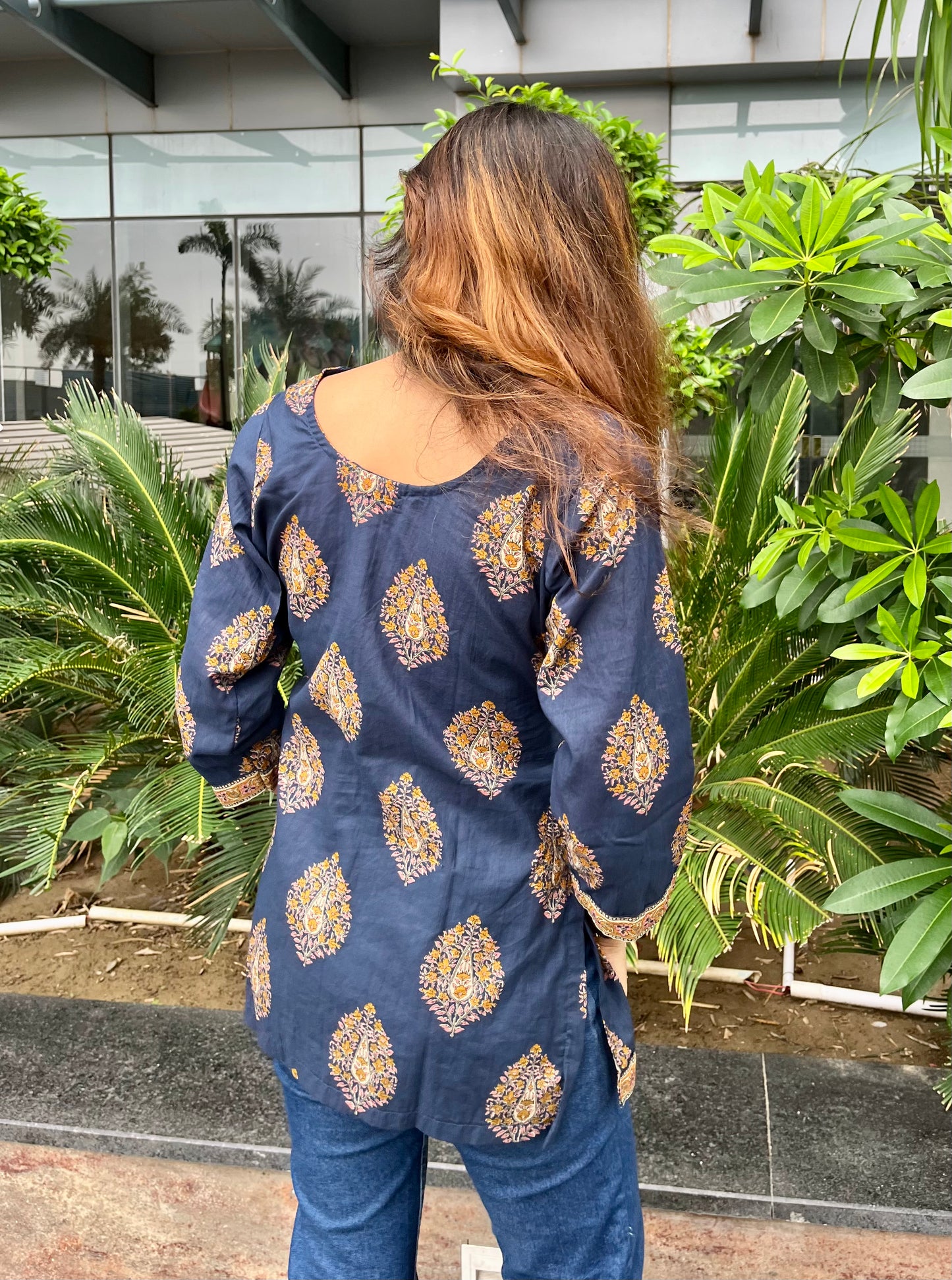 Lila Straight Short Kurti