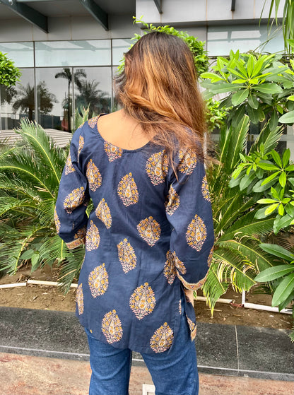 Lila Straight Short Kurti