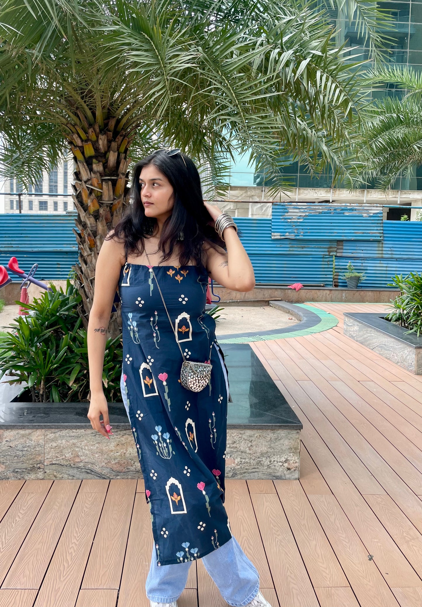 Atasi Noodle Strap Long Kurti