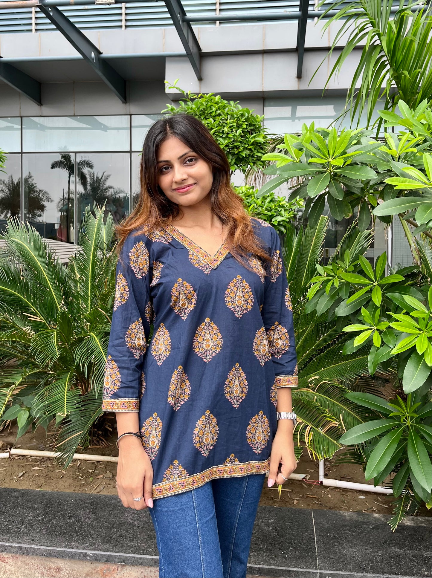 Lila Straight Short Kurti