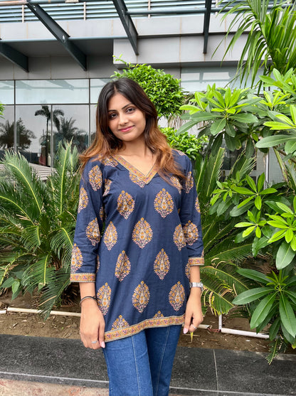 Lila Straight Short Kurti