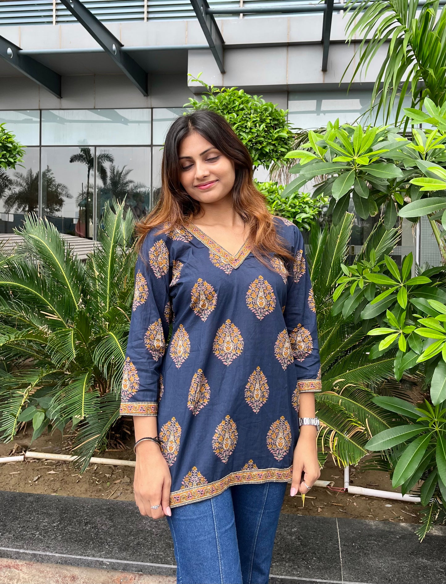 Lila Straight Short Kurti