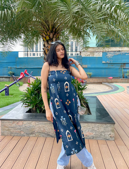 Atasi Noodle Strap Long Kurti