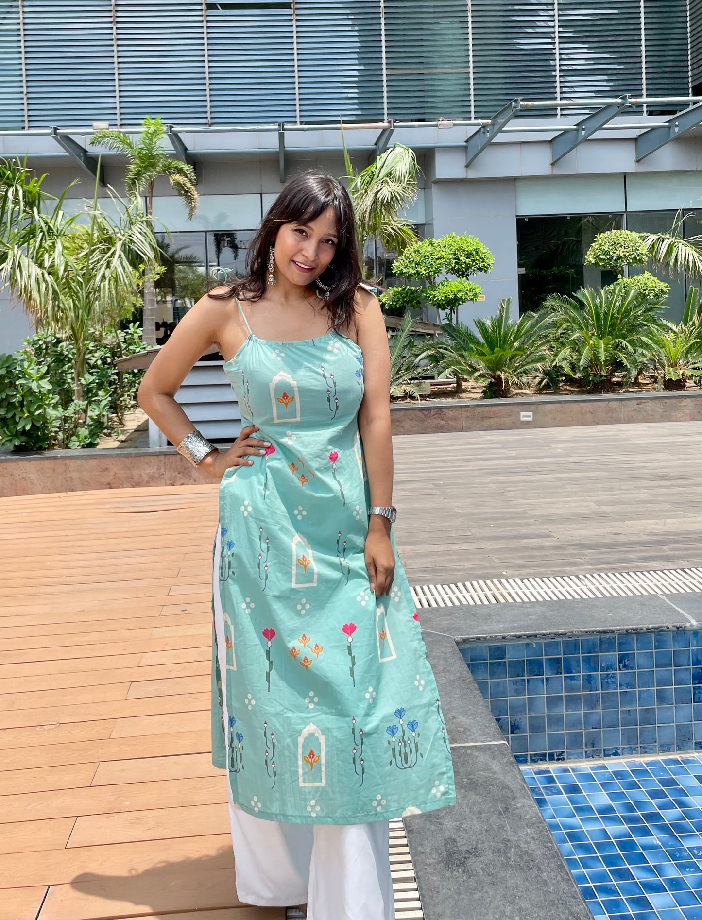 Akash Noodle Strap Long Kurti