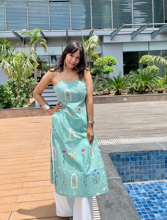 Akash Noodle Strap Long Kurti