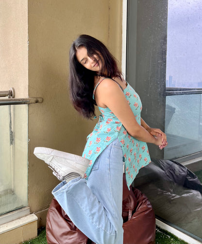 Faith Backless Straight Short Kurti