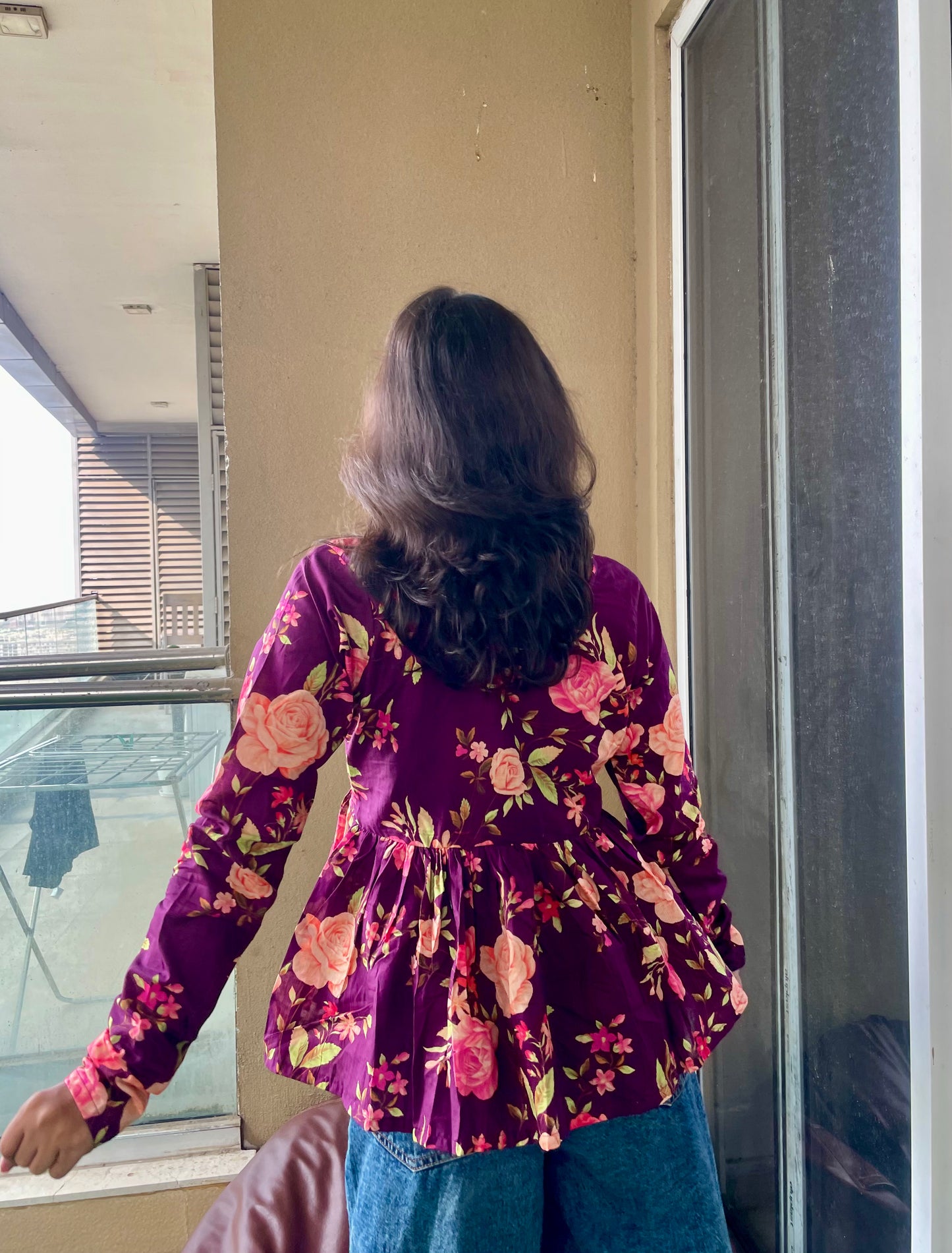 Bouquet Peplum Short Kurti