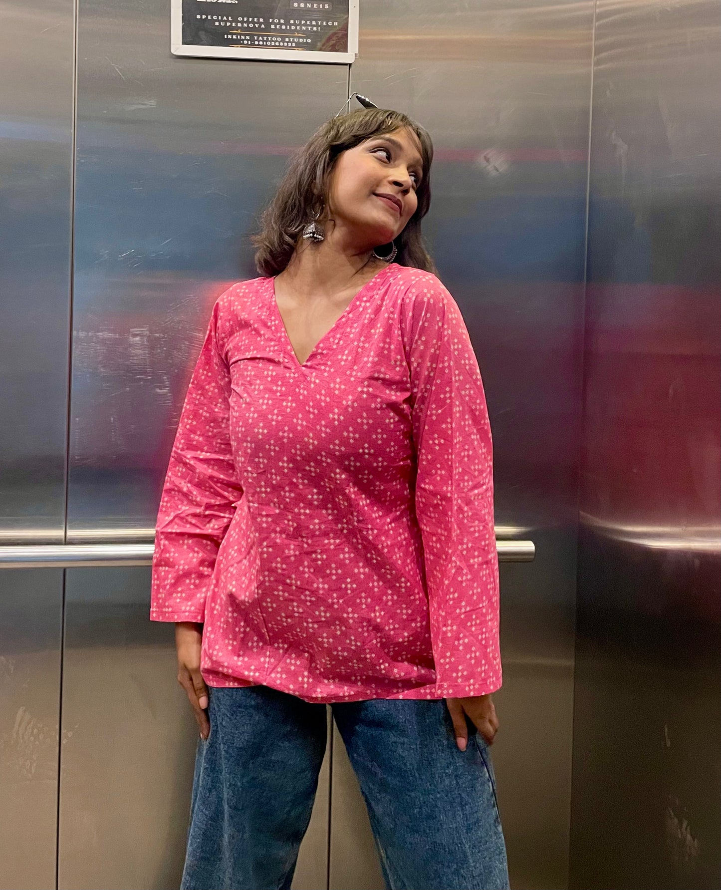 Love Affair Corset Back Straight Short Kurti