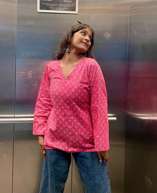 Love Affair Corset Back Straight Short Kurti