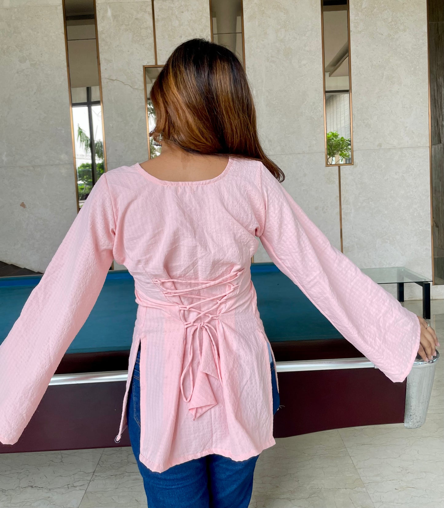 Lovebug Corset Back Straight Short Kurti