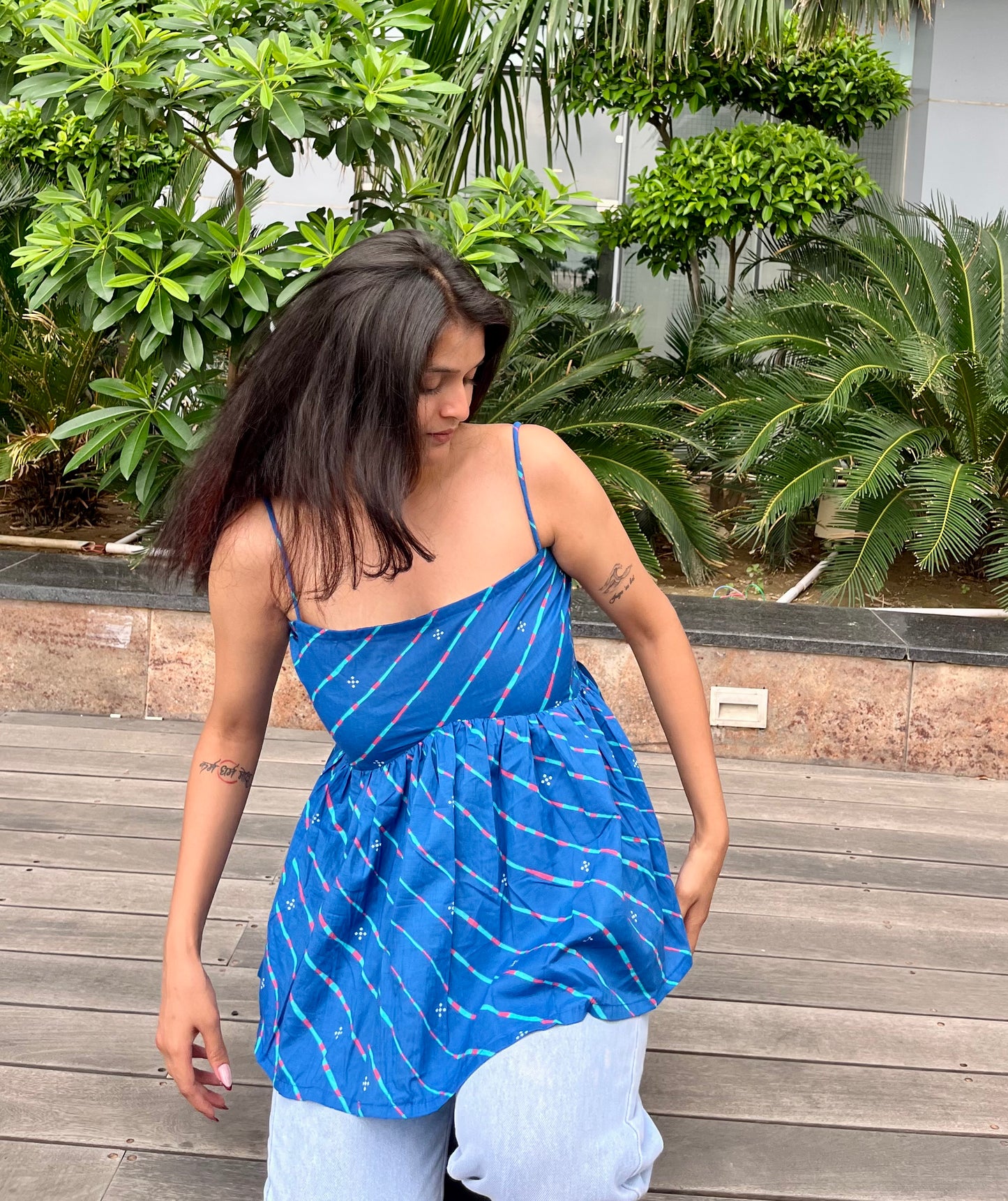 Bae Peplum Noodle Strap Kurti