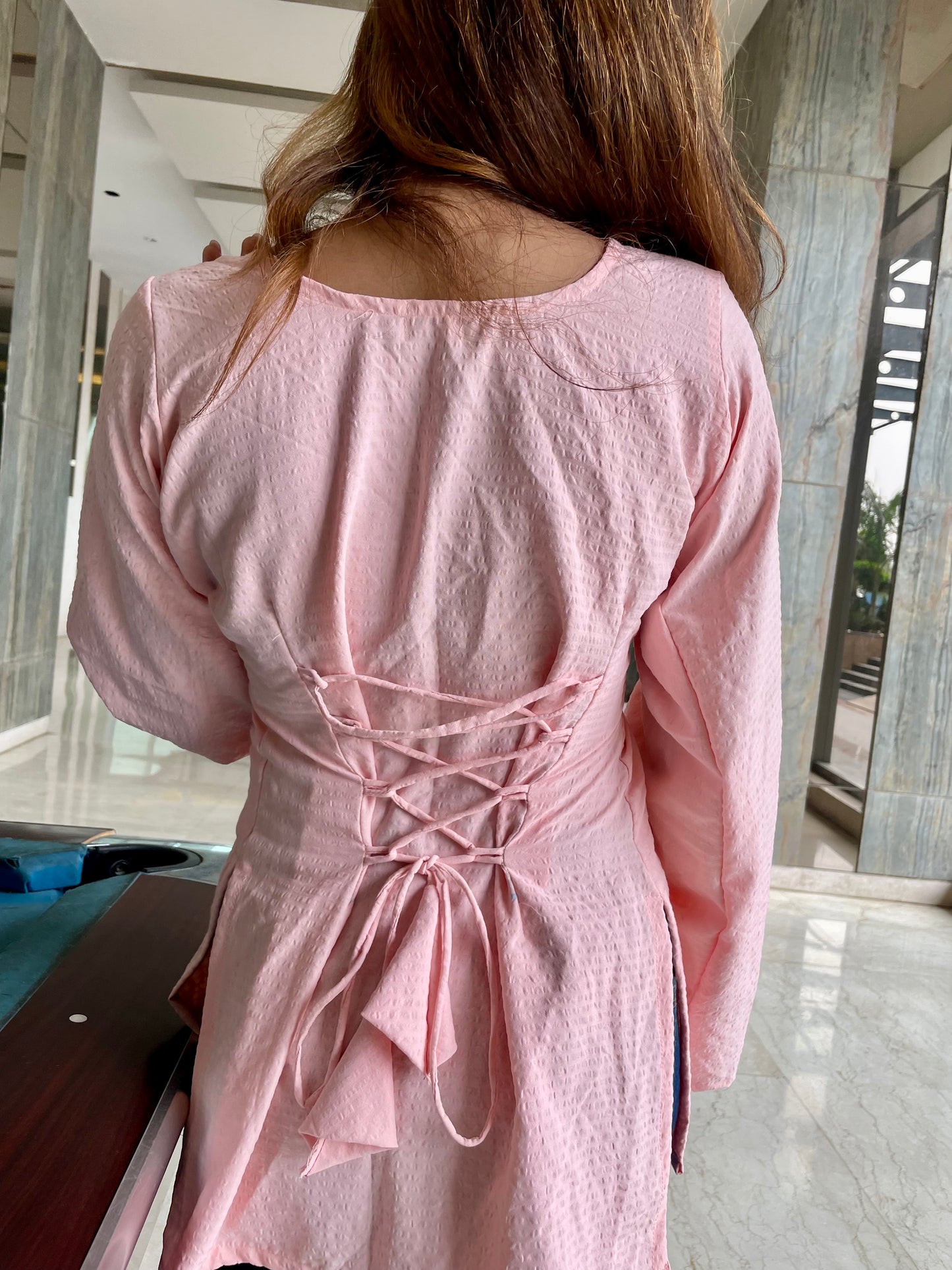 Lovebug Corset Back Straight Short Kurti