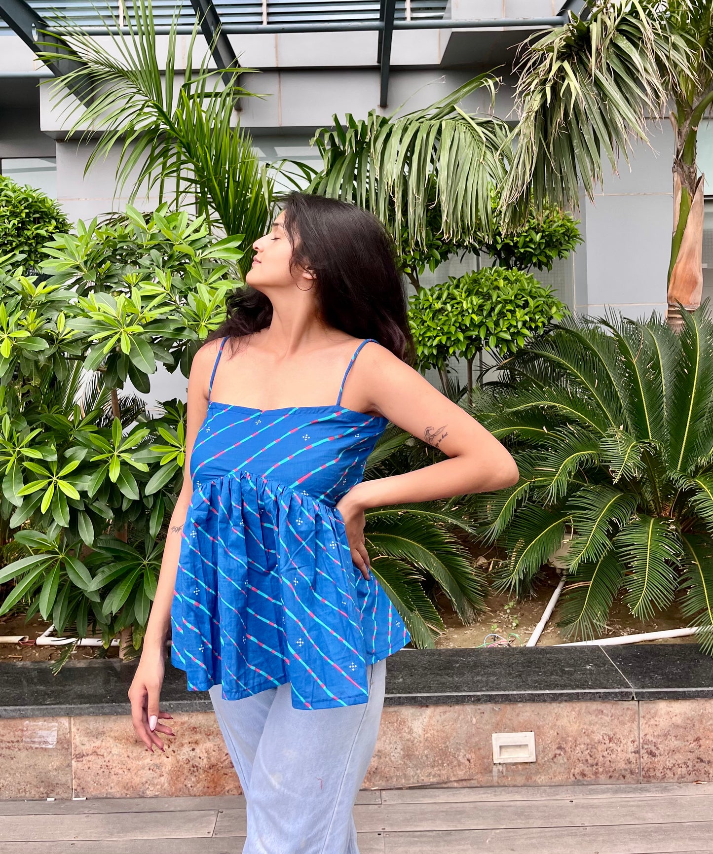 Bae Peplum Noodle Strap Kurti