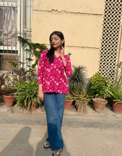 Petal Straight Short Kurti