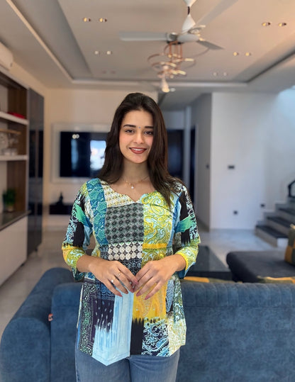 Sky Straight Short Kurti top