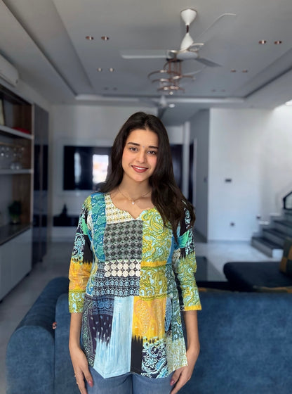 Sky Straight Short Kurti top