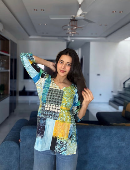 Sky Straight Short Kurti top