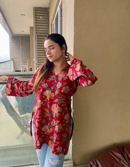 Layla Backless Straight Short Kurti